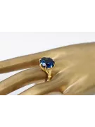 Ring Vintage style Sapphire 14K Yellow gold vrc073y